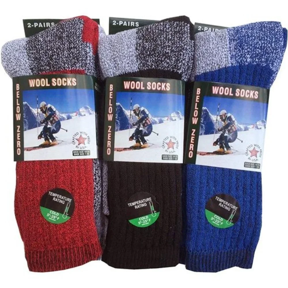 6-Pairs Thermal Men's Socks Assorted